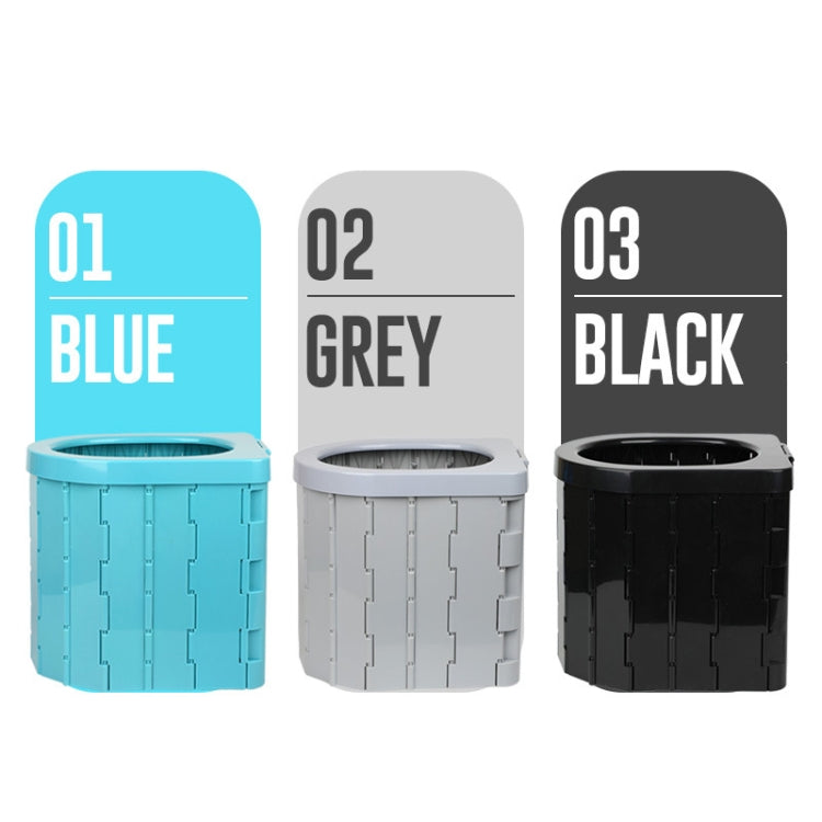 Avelena | Auto-Toilette Integrierte Tragbare Klapptoilette Selbstfahrende Tour Outdoor Camping Toilette (Hellgrau)