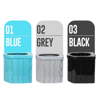 Avelena | Auto-Toilette Integrierte Tragbare Klapptoilette Selbstfahrende Tour Outdoor Camping Toilette (Hellgrau)