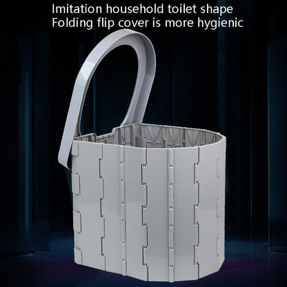 Avelena | Auto-Toilette Integrierte Tragbare Klapptoilette Selbstfahrende Tour Outdoor Camping Toilette (Hellgrau)