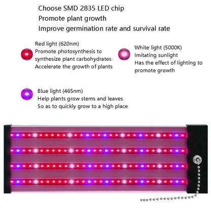 Avelena | LED-Wachstumslampe Vollspektrum Pflanzenlicht-Röhre, Stil: Kleine Doppelreihe 100 cm (EU-Stecker)