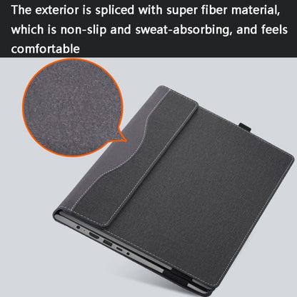 Avelena | 13,5 Zoll Multifunktionale PU-Leder Laptop-Hülle für Microsoft Surface Laptop 1/2/3/4 (Blau)