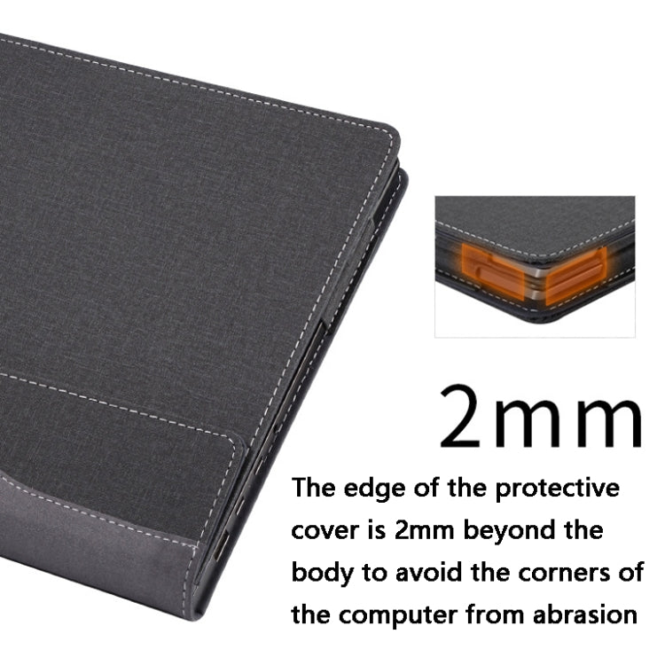 Avelena | 13,5 Zoll Multifunktionale PU-Leder Laptop-Hülle für Microsoft Surface Laptop 1/2/3/4 (Blau)