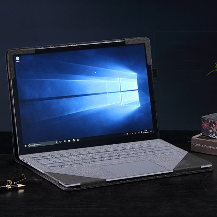 Avelena | 13,5 Zoll Multifunktionale PU-Leder Laptop-Hülle für Microsoft Surface Laptop 1/2/3/4 (Blau)