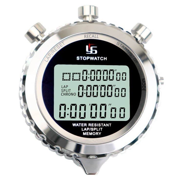 Avelena | YS Metall Stoppuhr 3 Reihen Anzeige Lauftraining Elektronische Timer, Stil: YS-5100 100 Speicher