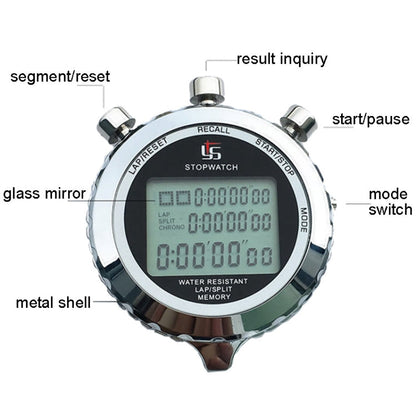Avelena | YS Metall Stoppuhr 3 Reihen Anzeige Lauftraining Elektronische Timer, Stil: YS-5100 100 Speicher