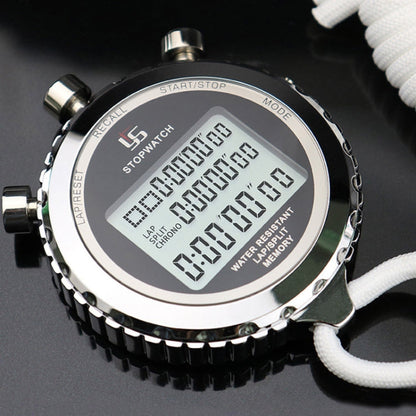 Avelena | YS Metall Stoppuhr 3 Reihen Anzeige Lauftraining Elektronische Timer, Stil: YS-5100 100 Speicher