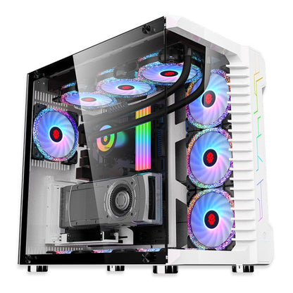 Avelena | Computer CPU RGB leuchtender Radiator 8 Lüfter+Fernbedienung