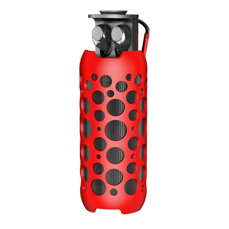 Avelena | K045 2 In 1 Outdoor Mini Wireless Bluetooth Audio In-Ear Kopfhörer (Rot)