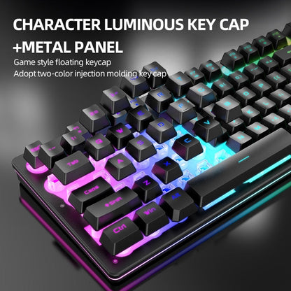Avelena | Angriffshaifisch T3RGB RGB Leuchtende Kabellose Tastatur und Maus Set (Schwarz)