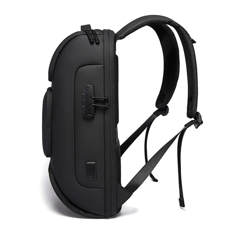 Avelena | BANGE BG-7216plus Diebstahlschutz Wasserdicht Reisen Herren Rucksack 15,6 Zoll Laptop Tasche (Schwarz)