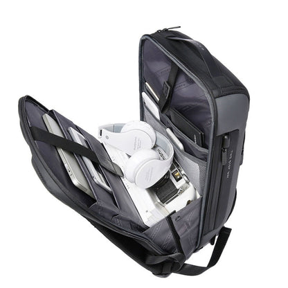 Avelena | BANGE BG-7216plus Diebstahlschutz Wasserdicht Reisen Herren Rucksack 15,6 Zoll Laptop Tasche (Schwarz)