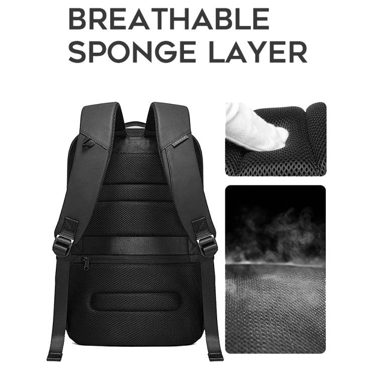 Avelena | BANGE BG-7216plus Diebstahlschutz Wasserdicht Reisen Herren Rucksack 15,6 Zoll Laptop Tasche (Schwarz)