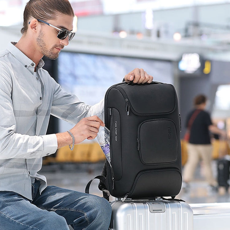 Avelena | BANGE BG-7216plus Diebstahlschutz Wasserdicht Reisen Herren Rucksack 15,6 Zoll Laptop Tasche (Schwarz)