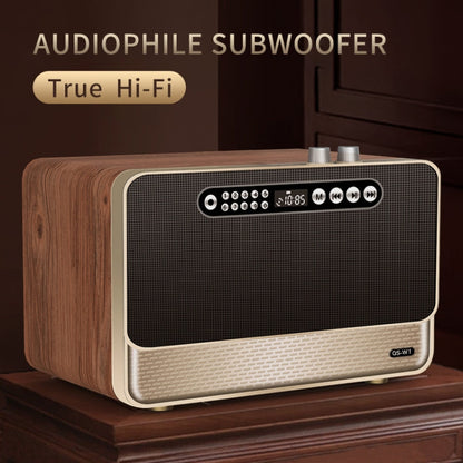 Avelena | W1 Holz HIFI Sound-Effekt Desktop Wireless Bluetooth Lautsprecher (Gold)