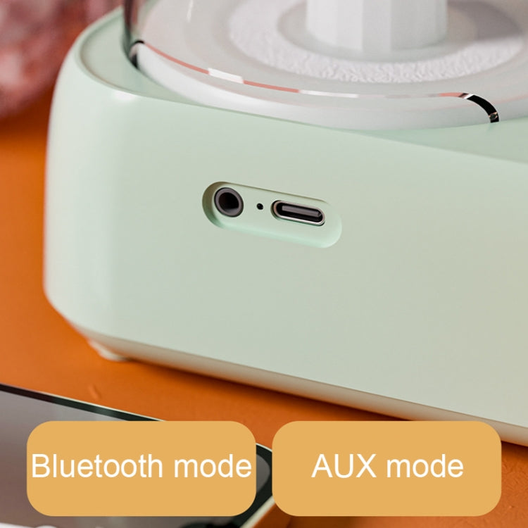 Avelena | Y02 Retro Schallplattenspieler Drahtloser Bluetooth-Lautsprecher Umgebungslicht Aromatherapie Bluetooth-Audio (Pink)