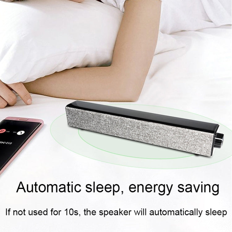 Avelena | BT808 20W Desktop-Computer Bluetooth-Lautsprecher 3D Stereo-Soundeffekt Lautsprecher für Zuhause (Silbergrau)