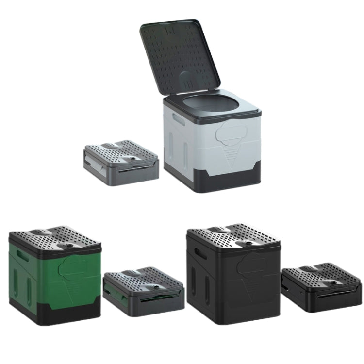 Avelena | Auto Faltbare tragbare Toilette Outdoor Notfall Mobile Toilette (Dunkelgrau)