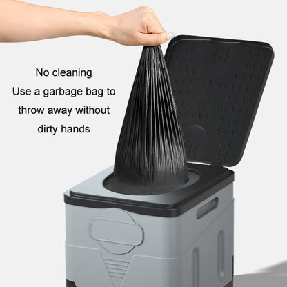 Avelena | Auto Faltbare tragbare Toilette Outdoor Notfall Mobile Toilette (Dunkelgrau)