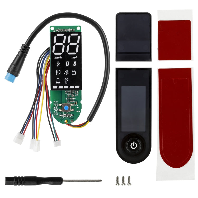 Avelena | Für Xiaomi Electric Scooter Pro/Pro 2/1S Vierdraht-Doppelbremse Bluetooth-Board-Set, Spezifikation: Mit Schalterpanel
