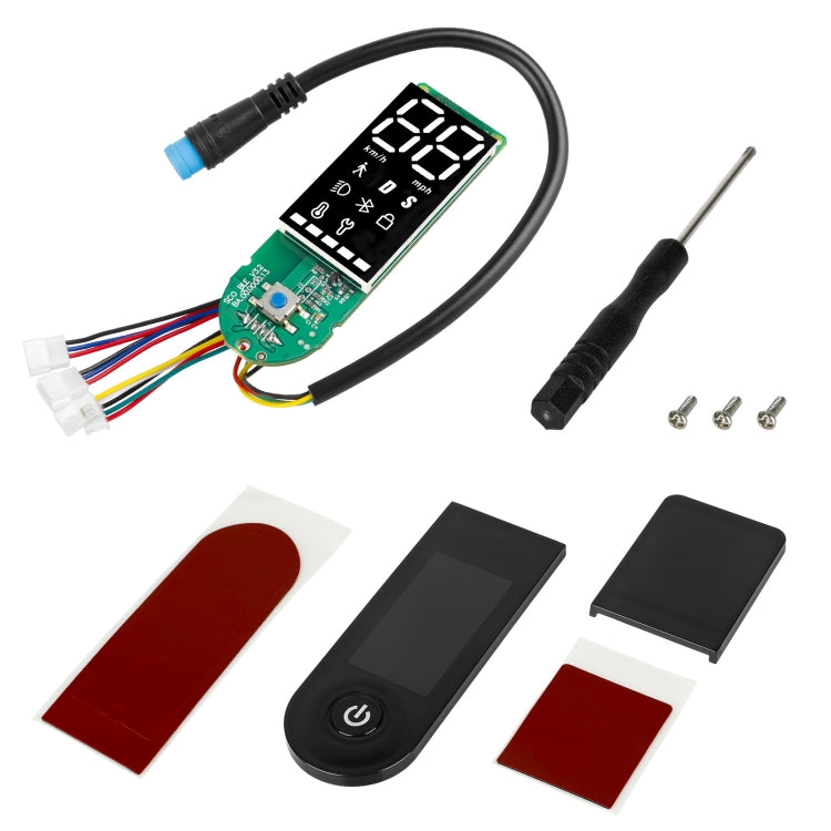 Avelena | Für Xiaomi Electric Scooter Pro/Pro 2/1S Vierdraht-Doppelbremse Bluetooth-Board-Set, Spezifikation: Mit Schalterpanel