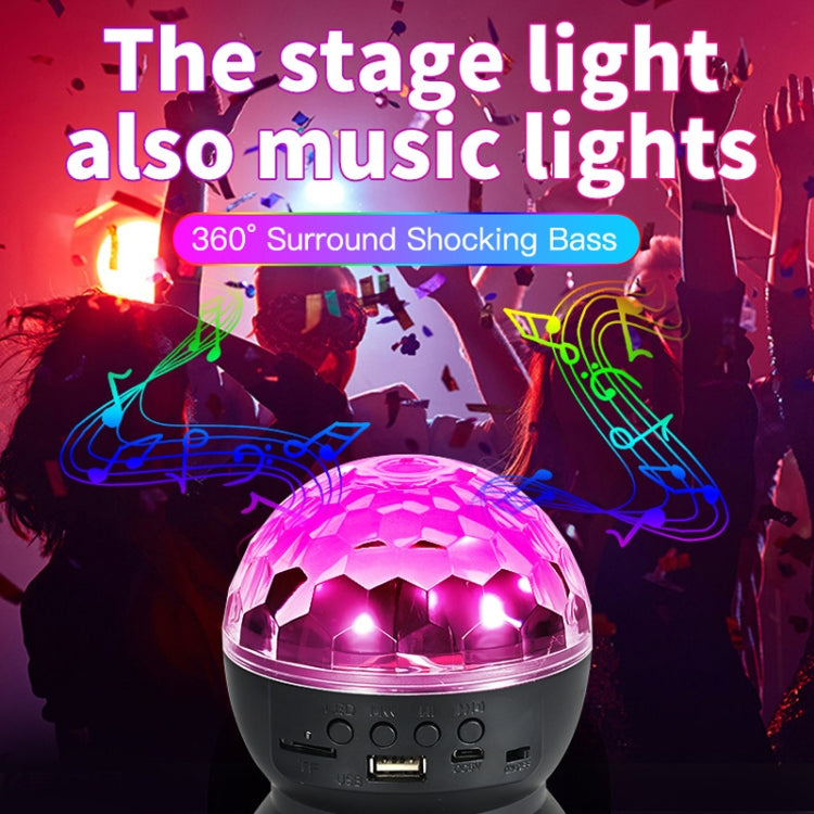 Avelena | Home LED Magic Ball Lichter Bounce Ambient Lampen Raum Sound Lichter Bälle, Farbe: Lade Modell Schwarz (RGB Farbige 5W)