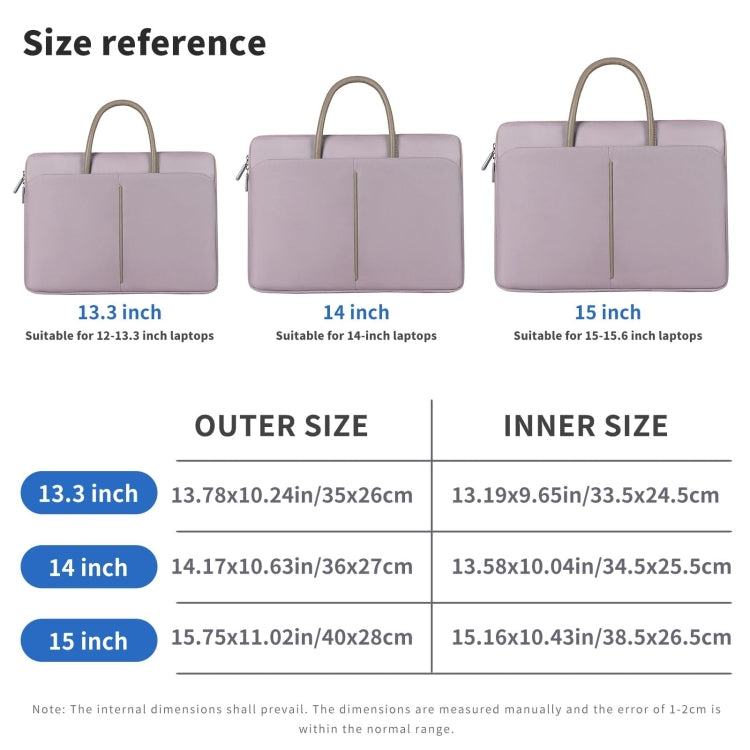 Avelena | 14 -14.6 Zoll Oxford Stoff Laptop Tasche Herren Damen Aktentasche mit PU Griff (Grau Grün)