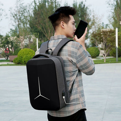 Avelena | 15 Zoll Multifunktionale Wasserdichte Business Sport Laptop Rucksack mit USB-Port (Schwarz)