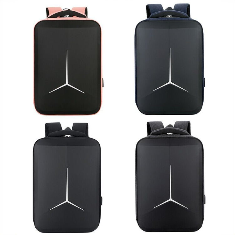 Avelena | 15 Zoll Multifunktionale Wasserdichte Business Sport Laptop Rucksack mit USB-Port (Schwarz)
