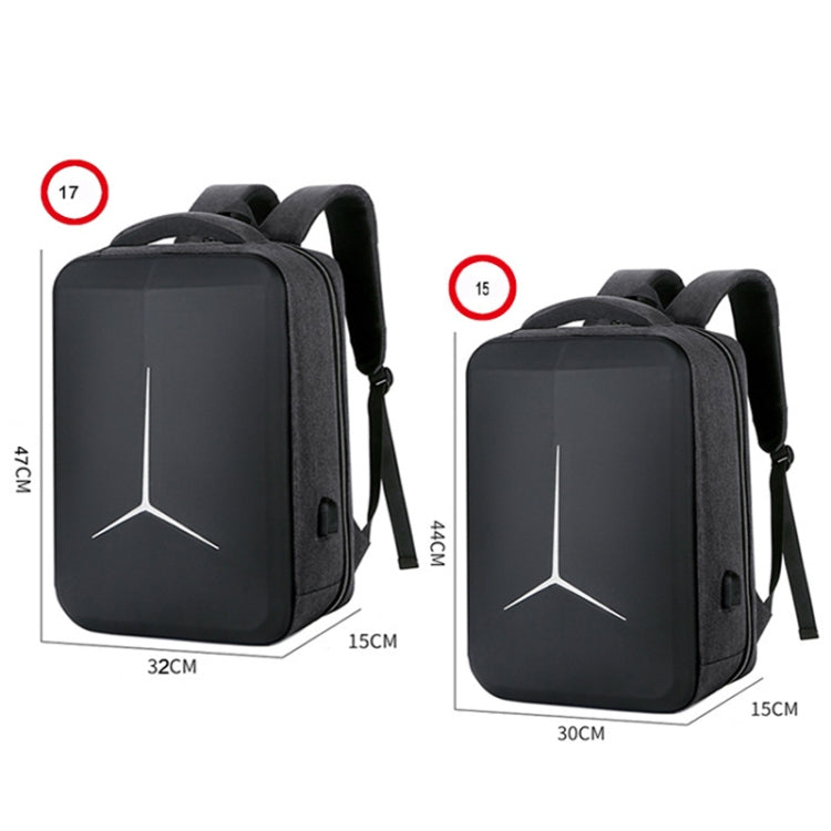 Avelena | 15 Zoll Multifunktionale Wasserdichte Business Sport Laptop Rucksack mit USB-Port (Schwarz)