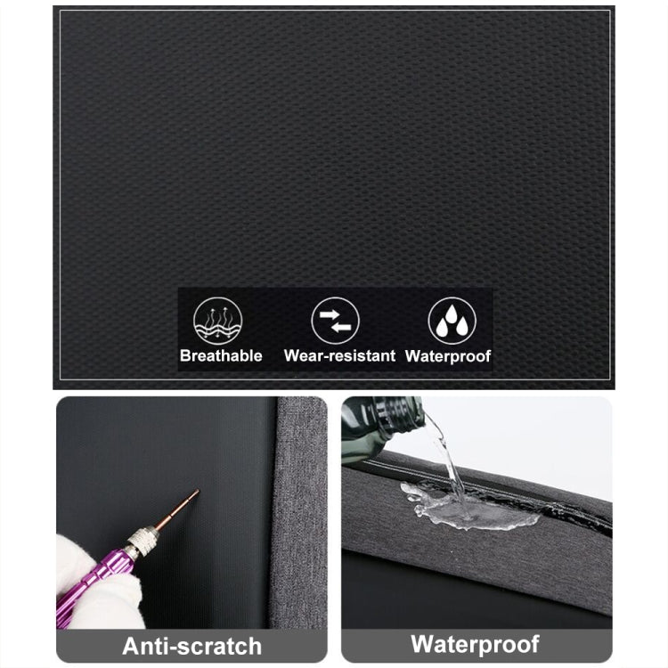 Avelena | 15 Zoll Multifunktionale Wasserdichte Business Sport Laptop Rucksack mit USB-Port (Schwarz)