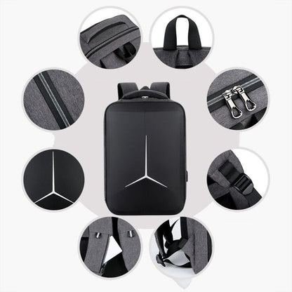 Avelena | 15 Zoll Multifunktionale Wasserdichte Business Sport Laptop Rucksack mit USB-Port (Schwarz)