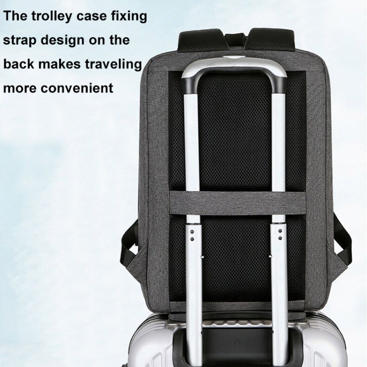 Avelena | 15 Zoll Multifunktionale Wasserdichte Business Sport Laptop Rucksack mit USB-Port (Schwarz)