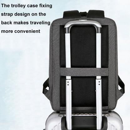 Avelena | 15 Zoll Multifunktionale Wasserdichte Business Sport Laptop Rucksack mit USB-Port (Schwarz)