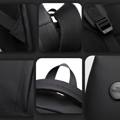 Avelena | WEPOEWR Herren 14-Zoll Laptop Rucksack Wasserdicht Große Kapazität Business Pendler Rucksack (Schwarz)