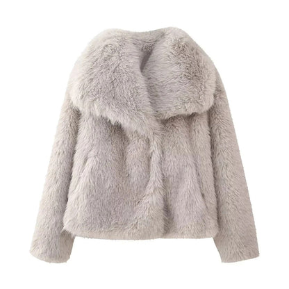 Faux-Fur-Mantel für Frauen