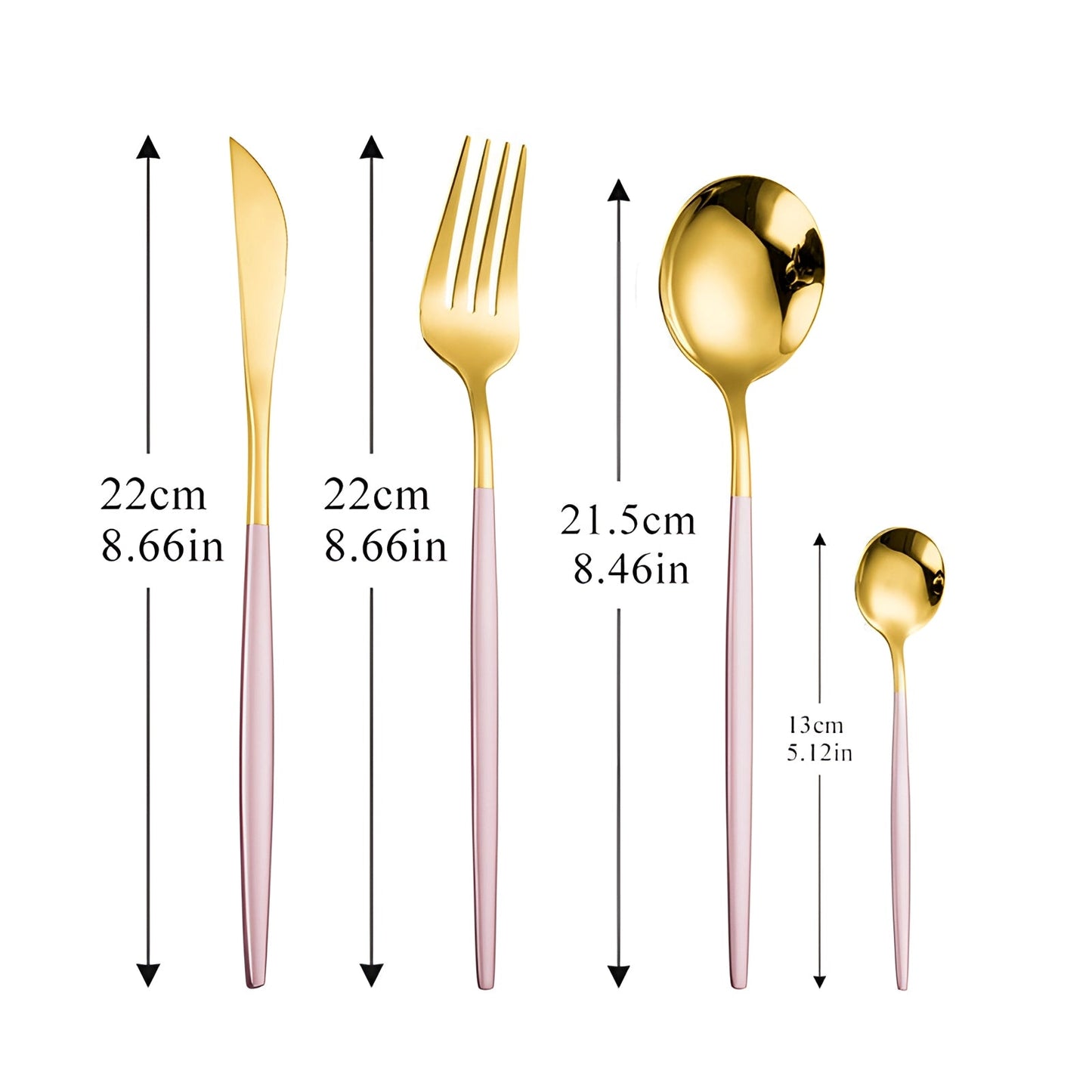Avelena Gold Besteckset für Stilbewusste: Modernes Design