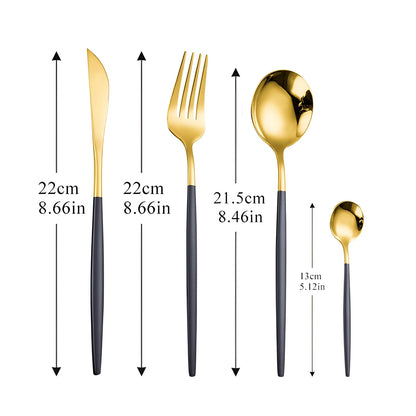 Avelena Gold Besteckset für Stilbewusste: Modernes Design