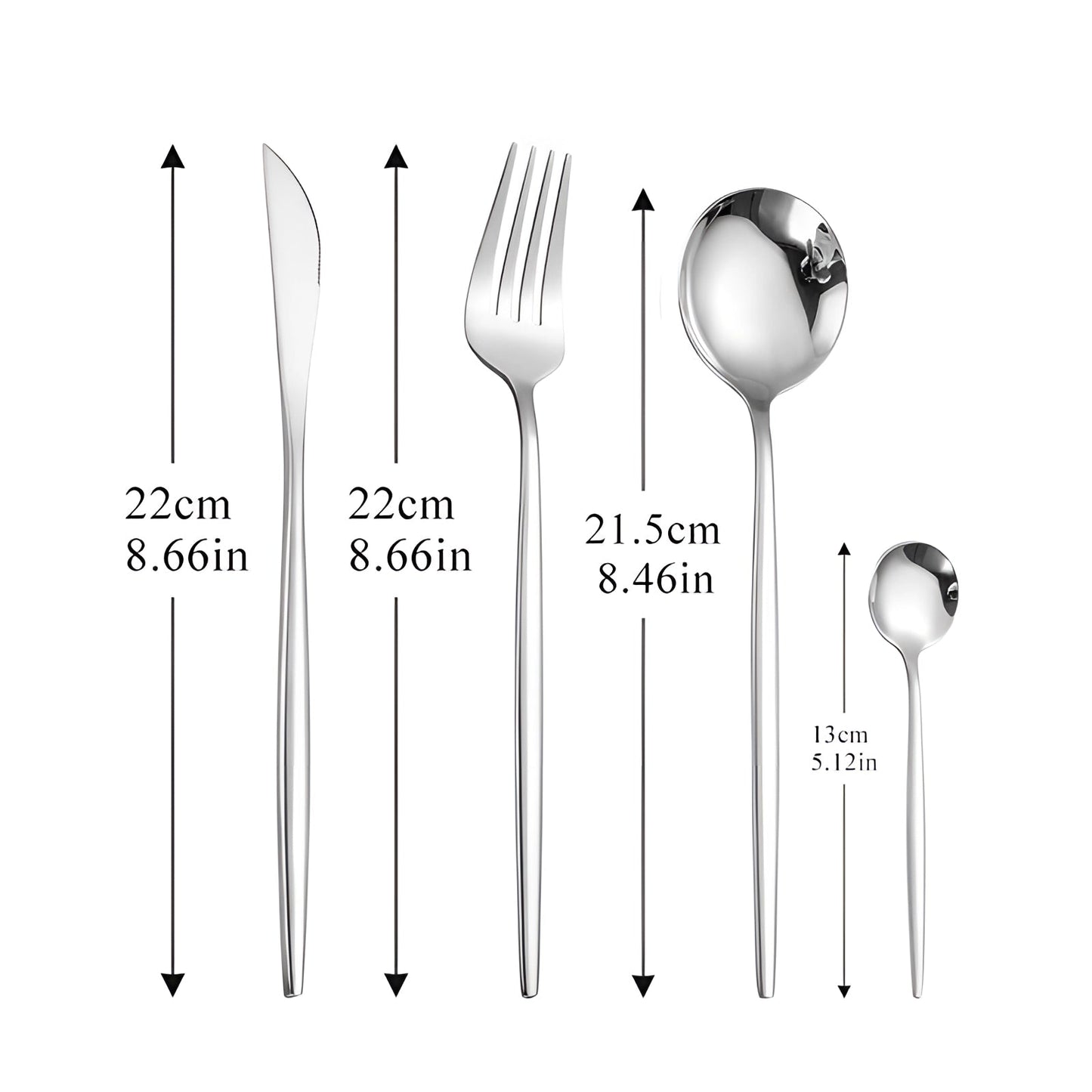 Avelena Gold Besteckset für Stilbewusste: Modernes Design