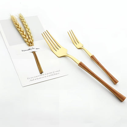 Avelena Besteckset mit Luxus Gold Marmor Griff für Tischkultur