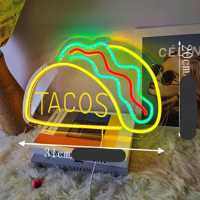 Avelena | Quickbite Fastfood Neonlicht Nachtlampe