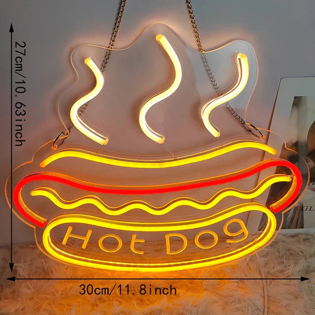 Avelena | Quickbite Fastfood Neonlicht Nachtlampe