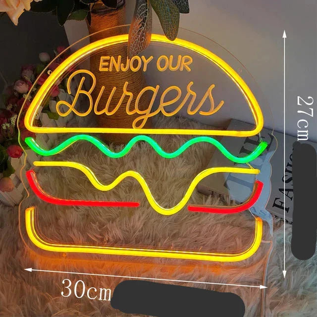 Avelena | Quickbite Fastfood Neonlicht Nachtlampe