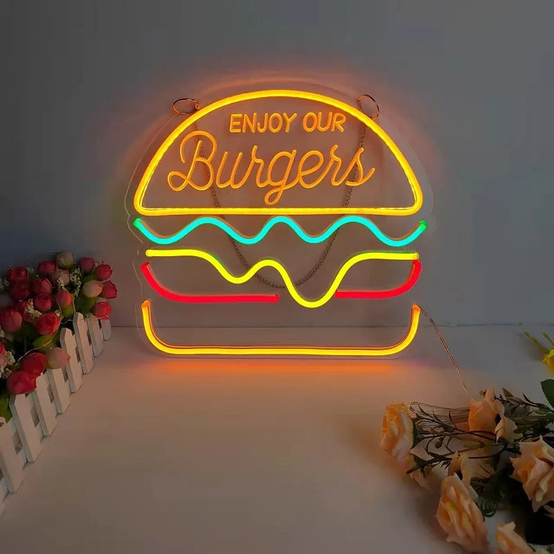 Avelena | Quickbite Fastfood Neonlicht Nachtlampe
