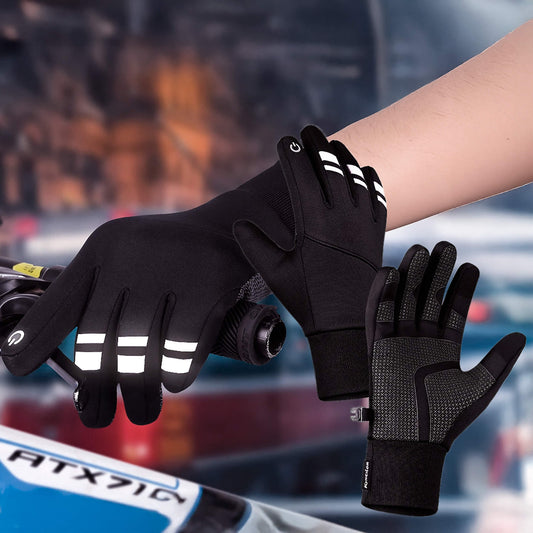 Avelena | Thermische Winter Fahrradhandschuhe UK | Wasserdicht, Winddicht & Touchscreen Warme Laufhandschuhe für Herren & Damen