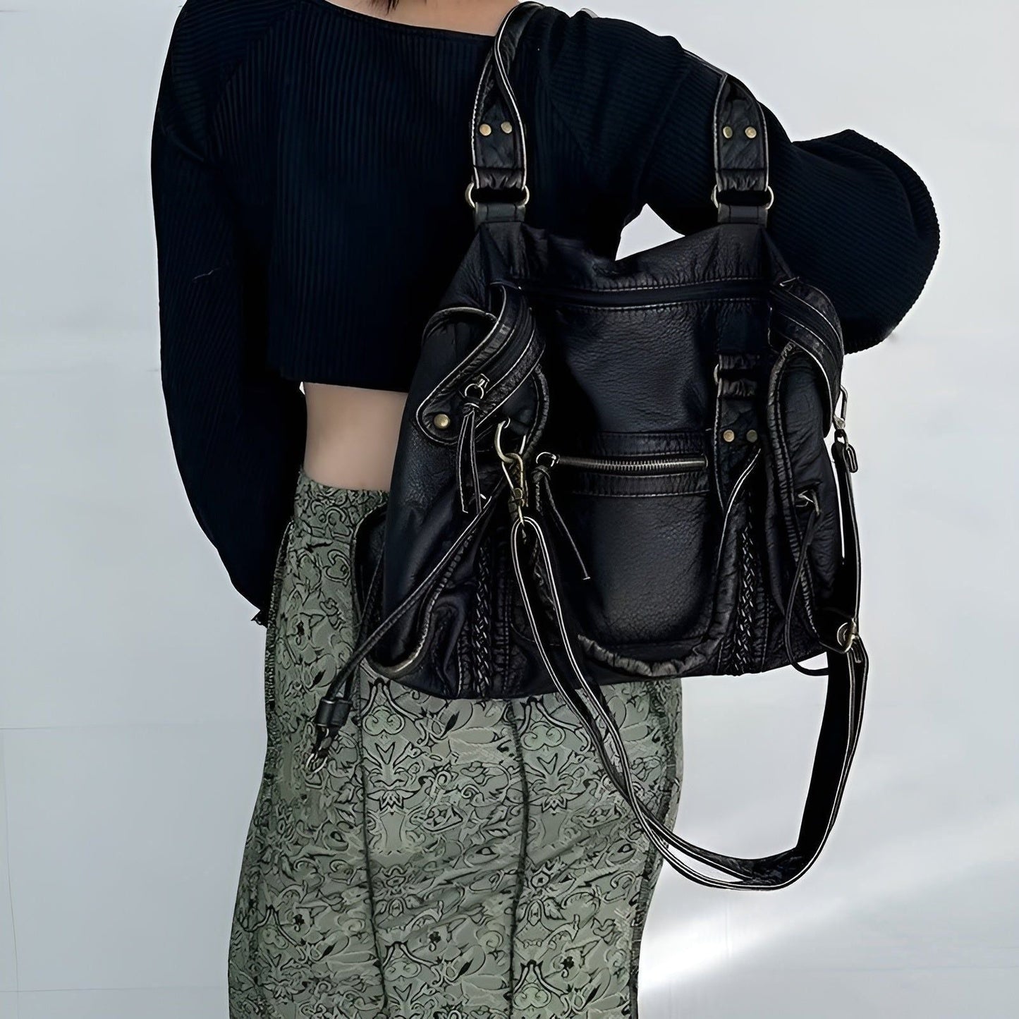 Avelena | Echtes Leder Schultertasche – Elegante & Strapazierfähige Handtasche für die Arbeit und den Alltag