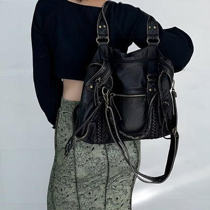 Avelena | Echtes Leder Schultertasche – Elegante & Strapazierfähige Handtasche für die Arbeit und den Alltag