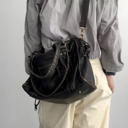 Avelena | Echtes Leder Schultertasche – Elegante & Strapazierfähige Handtasche für die Arbeit und den Alltag