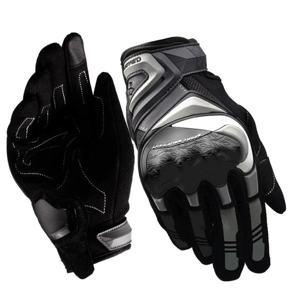 Avelena | Atmungsaktive Ganzfinger Motorradhandschuhe mit Touchscreen – Schützend