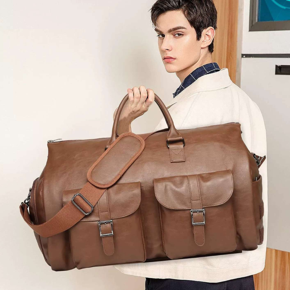 Avelena | Travel Duffel Bag Leather Carry On Luggage