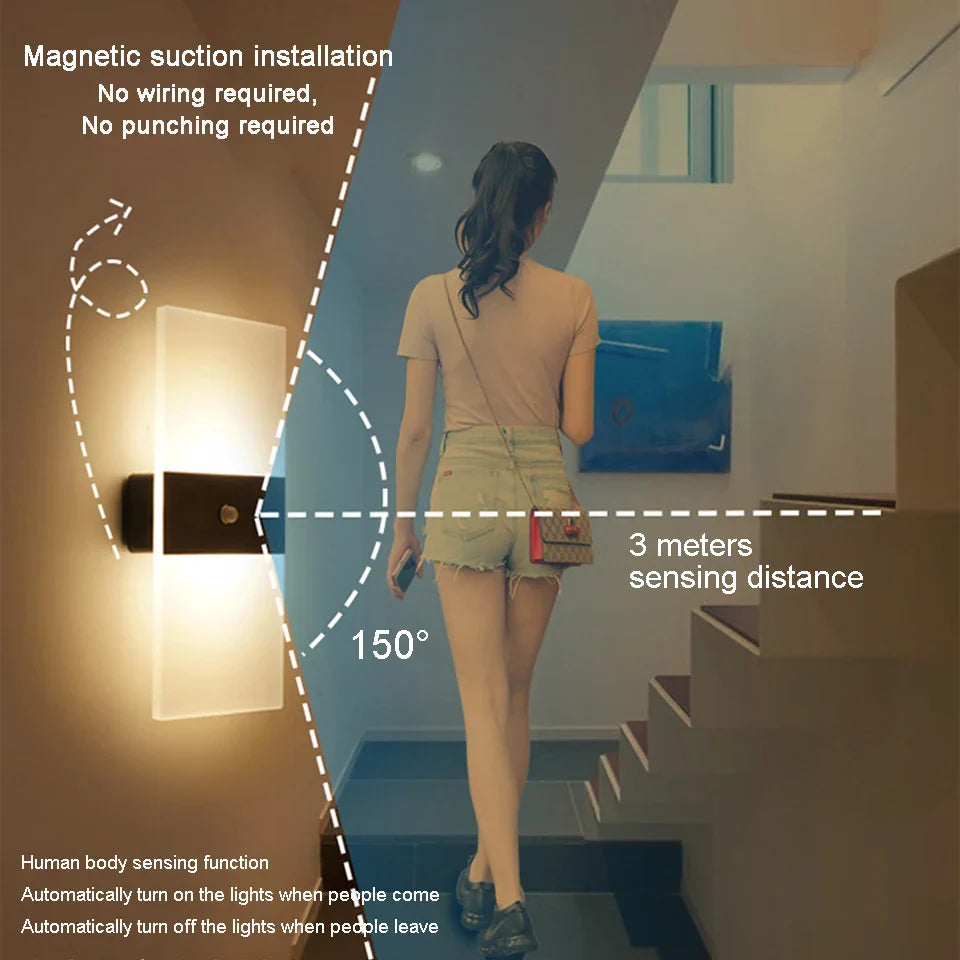 Avelena | Usb Aufladbare Led Wandleuchte mit Berührungssensor